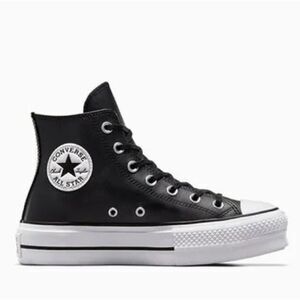 Converse Chuck Taylor All Star Lift Leather High Top black white Platform